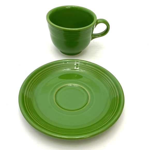 Homer Laughlin Fiestaware Flat Cup & Saucer Set Bundle - Picture 7 of 16